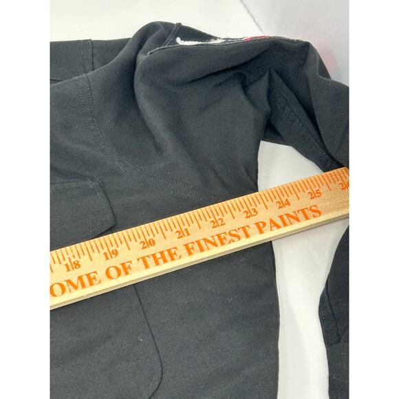 Creighton VTG Shirt Men 16 1/2-32 Black Pockets Navy Logo Minimalist Sturdy - Picture 7 of 9